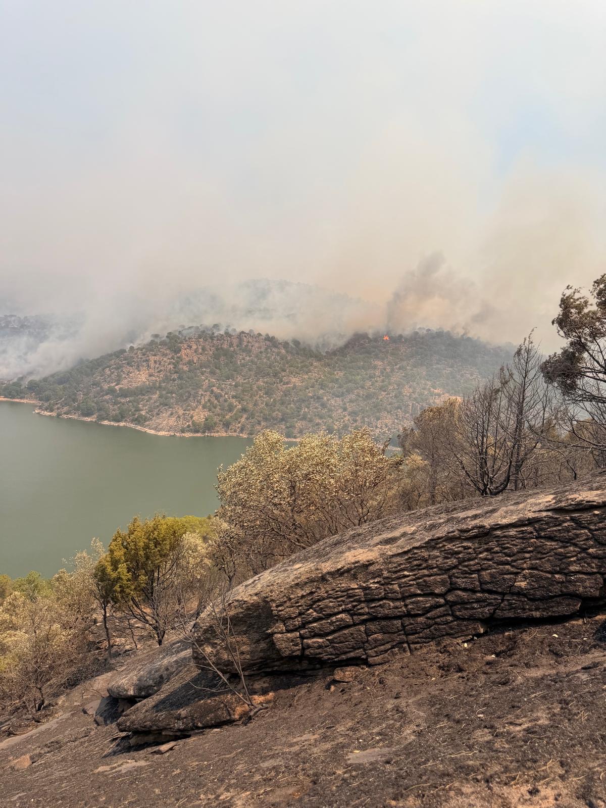 Ladera y embalse en el entorno del Pantano de San Juan