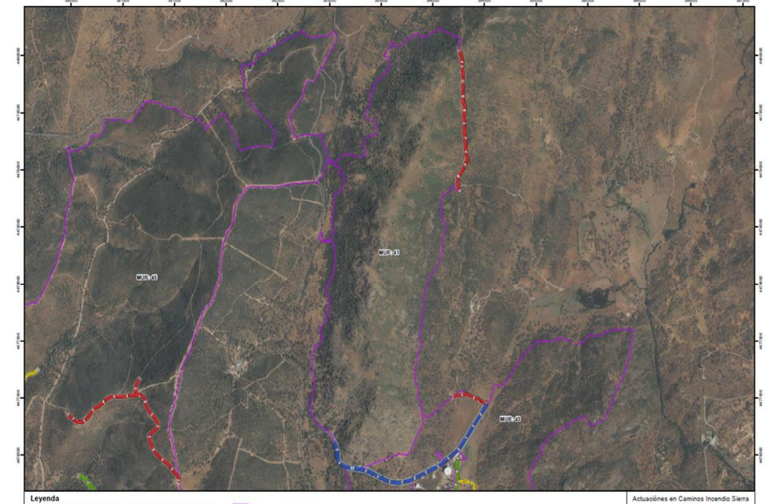 Plano de actuaciones previstas del MUP 41