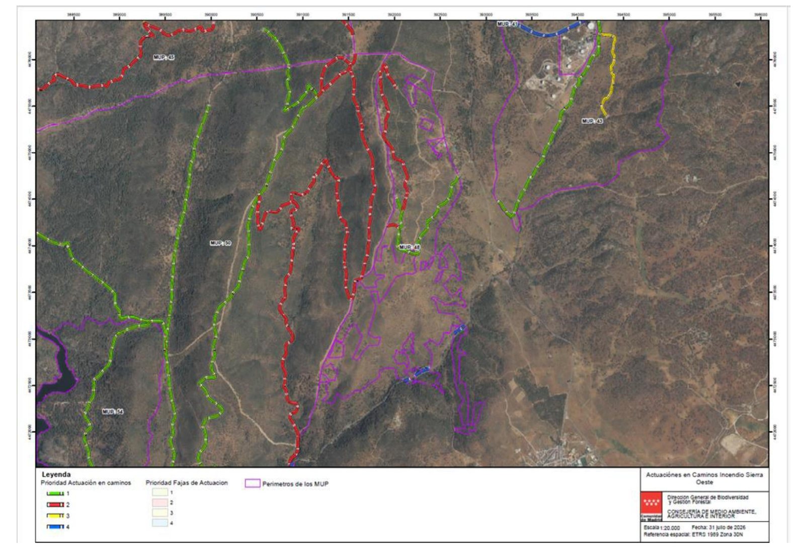 Plano de actuaciones previstas del MUP 48