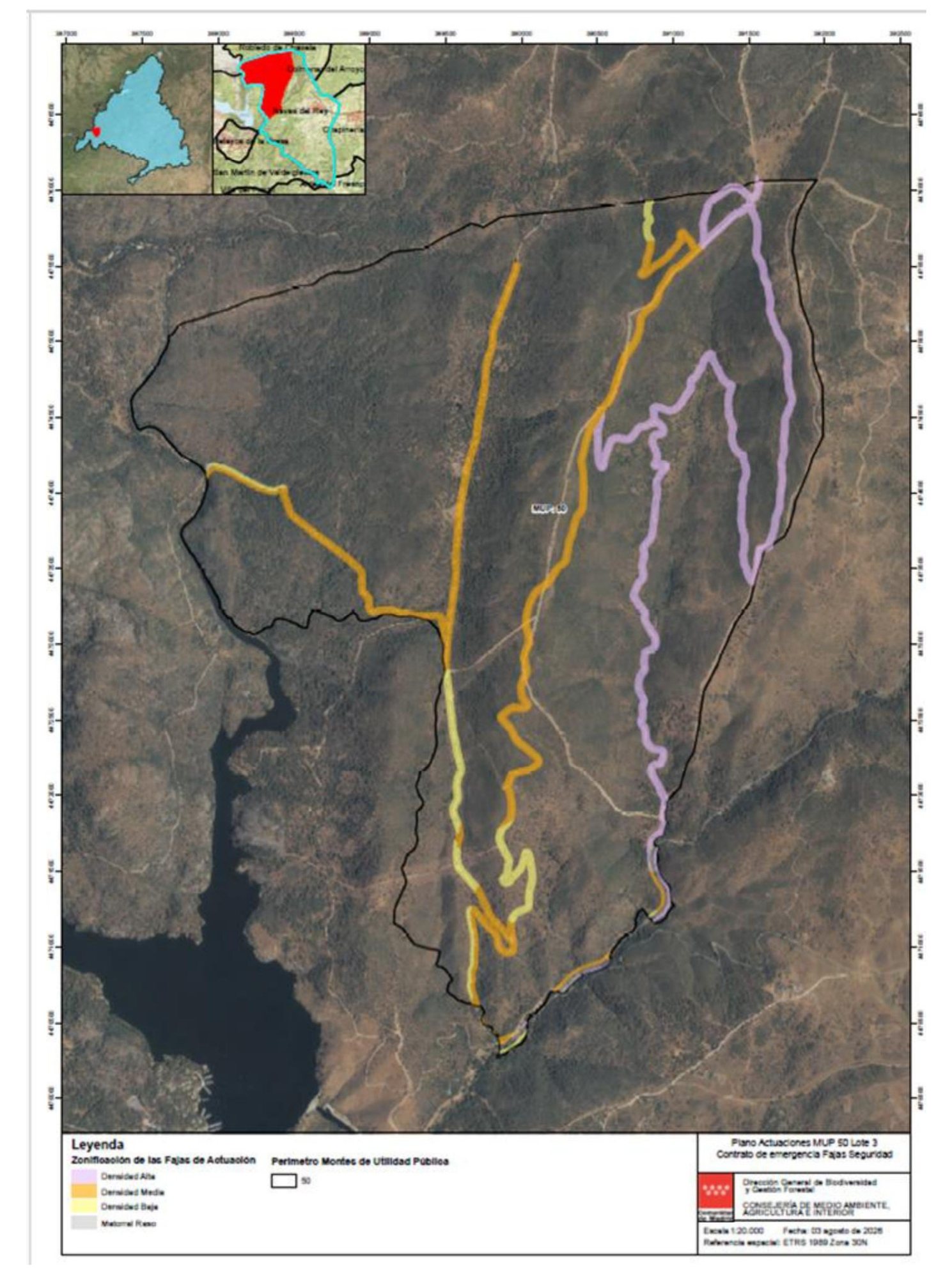 Plano de actuaciones previstas del MUP 50