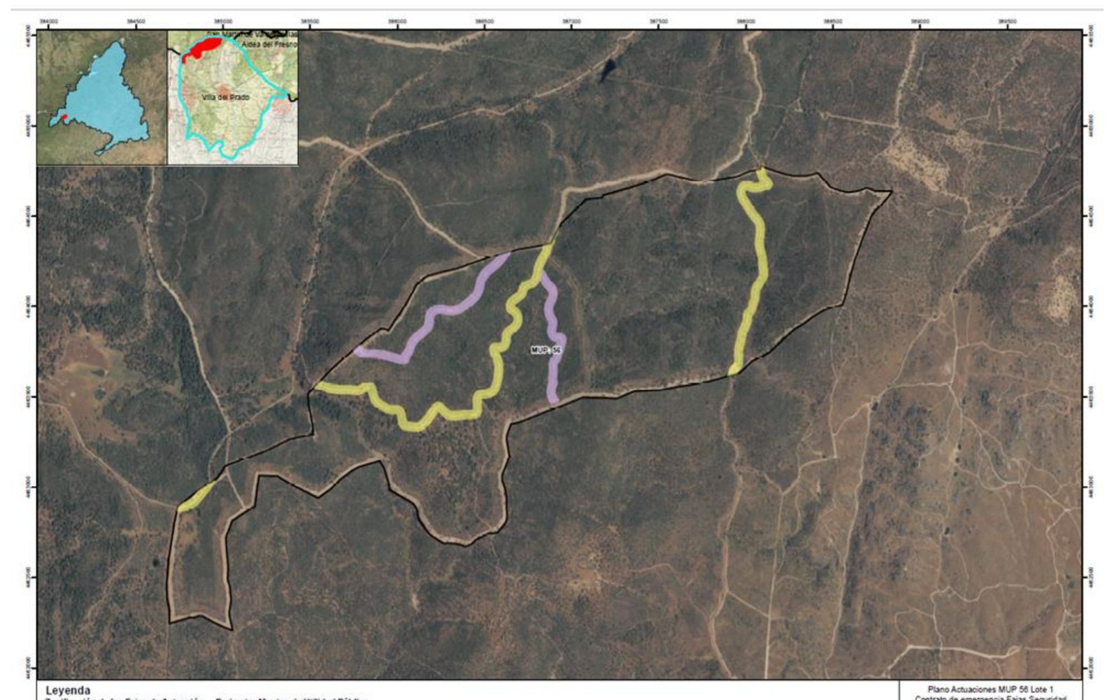 Plano de actuaciones previstas del MUP 56